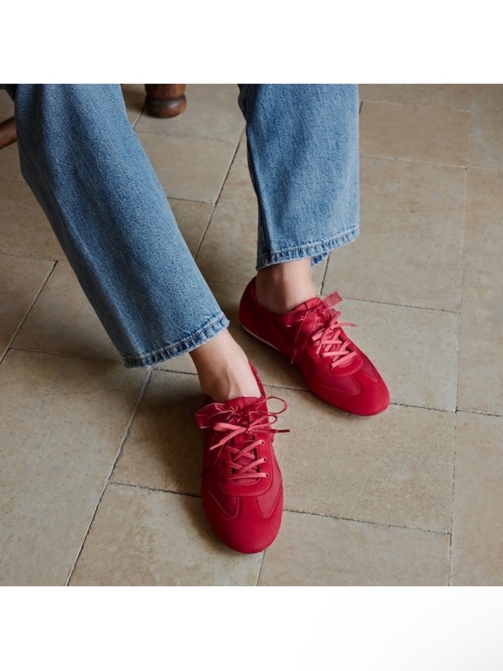 Vivaia Yancy Sneakers Brick Red
Quilted Lace Up Ballet Shoes US 10
EU 41.5 NEW
